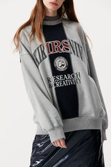 キルシーアーチロゴリワークトレーナー／ ARCH LOGO REWORKED SWEATSHIRT KA [MELANGE GRAY] (6605143572598)