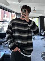 uring stripe angora round knit