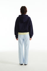 ウィティーバニープラネットエクスプローラークロップフーディー / WITTY BUNNY PLANET EXPLORER CROP HOODIE [NAVY]