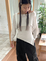 スリーブレスボレロレイヤードニットウェアセット