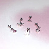 [SET] ラビットハートリボンドロップピアス