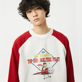 マルチーズパイロットラグランスウェットシャツ / (NO napping)Maltese pilot raglan sweatshirts