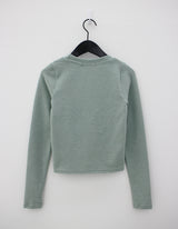レイズドUネックTシャツ/Raised U-neck T-shirt (5color)