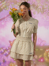 (BL-21313) FLOWER PATTERN SMOKING BLOUSE MULTI (6560688930934)