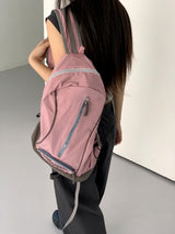 カマン配色ジッパースポーティバックパック/Kaman Contrast Zipper Sporty Backpack