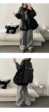 【ショート・ベーシック・ロング/S-2XL】ディゴバックバンディングワイドデニムカーゴパンツ