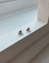[92.5silver] キュービックハートピアス
