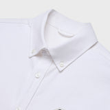 Cパッチユニセックス半袖オクスフォードシャツ / C Patch Short-Sleeved Unisex White Oxford Shirt