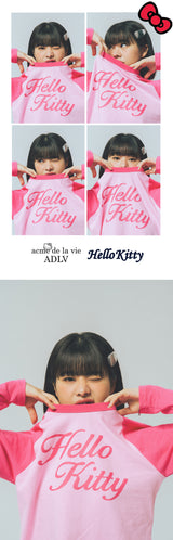 Sanrio HELLO KITTY レターリングラグランロングスリーブTシャツ