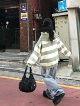 crack light blue washing dart wide denim pants