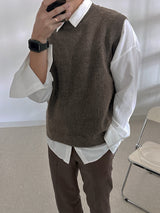 SP Napping Knit Vest  (4color)