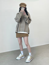 W Round Knit Cardigan