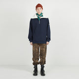 FLEECE COLLAR HALF ZIP CREW_navy (6640102834294)