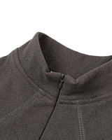 FLEECE CROP HALF ZIPUP (CHARCOAL)