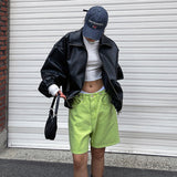 （UNISEX）ネブハイネックレザーブルゾン