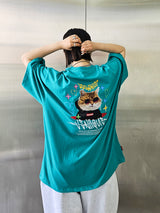 サングラスキャット半袖Tシャツ / VENTIQUE Sunglasses cat T-shirt 3color