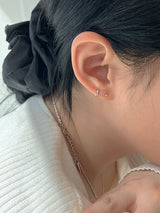 [92.5silver] スワールワンタッチピアス