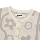 チェリージャカードパターンショートスリーブカーディガン / CHERRY JACQUARD PATTERN SHORT SLEEVE CARDIGAN [IVORY]