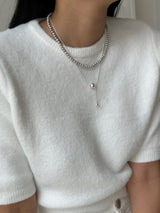 [92.5silver] big ball necklace