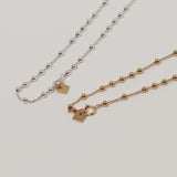 シルバーボールチェーンブレスレット/SILVER BALL CHAIN BRACELET (925 silver+gold plated / basic)