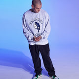 ARCH PRINTING PAINTING SWEAT SHIRT-WHITE MELANGE