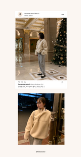 フリースプルオーバー