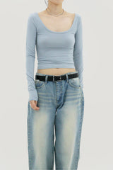 レイヤーUネックTシャツ / Layer U Neck T-shirt (4color)
