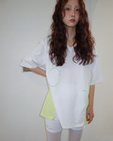 カラーブロックVネックTシャツ