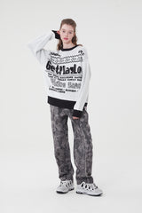 ドゥードゥルチェリーピクセルグラフィックニット／DOODLE CHERRY PIXEL GRAPHIC KNIT [WHITE]