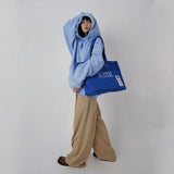 A LABEL CANVAS BAG (blue!)