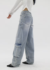バルーンカーゴデニムパンツ / no.0001 balloon cargo denim pants