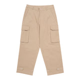 10's TWILL COTTON WIDE PARACHUTE PANTS BEIGE / BLACK