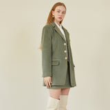 ゴールドボタンピントジャケット / GOLD BUTTON POINT JAKET (EMERALD GREEN)
