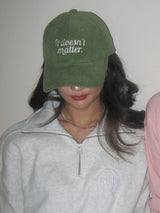 Corduroy logo ball cap (Green)