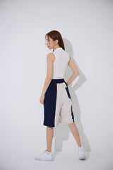 カラーハーフジップアップクロップタンクトップ/TOP(9354) Collar Half Zip Up Crop Nash