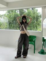 メトムレッグシャーリングバスロックナイロンツーウェイジョガーパンツ/ Methom Leg Shirring Baslock Nylon Two Way Jogger Pants