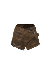 ベルトラップスカート/BELT WRAP SKIRT[brown]