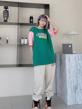 カラーリングショートスリーブTシャツ / VENTIQUE Coloring short sleeves T 4color