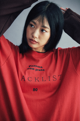 ブラックリストレタリングレイヤードTシャツ