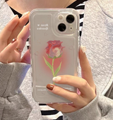 ローズレッドハートiPhoneトランスペアレントケース / Rose Red Heart iPhone Transparent Case