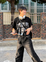 スクエアレタリングTシャツ