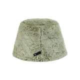 Fur Long Label Solid Drop Bucket Hat Lightkhaki
