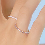[S925]2㎜テニスリング/[S925] 2MM Pastel Tennis Rilng (rosegold)