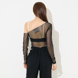 サムホールシルクロップTシャツ / TOP(9330) Thumbhole Siru Crop Tee