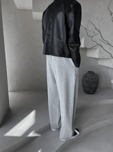Pleddy Crop Leather Jacket (2color) (6676057096310)