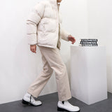 [Unisex] 2wayベルベットショートダウンジャケット