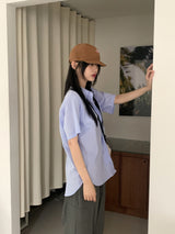 Anin Back Button Boxy Short Sleeve Southern Shirt
