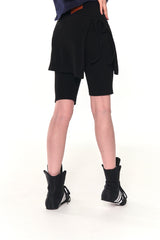 PUFF BUTTON BLOUSE (NAVY)