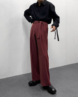 FLベルトサイドバンディングワイドスラックス/FL Belted Side Banding Wide Slacks (4 colors)