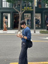 クボセミワイドローデニムパンツ / Kubo Semi-Wide Raw Denim Pants (2 colors)